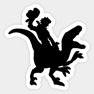 Raptor Ride 'em Cowboy (black) Sticker